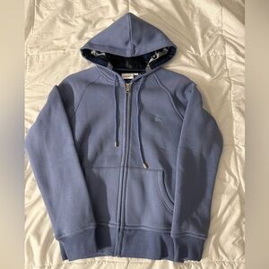Burberry Men's Light Blue Zip-Up Sweater
